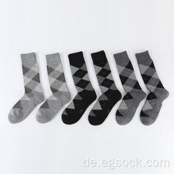 Jacquard geometrische Muster Länge Socken für Männer